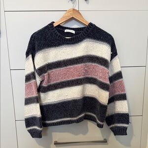 Striped Women's Sweater - Navy, Pink, Cream